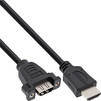 InLine 17500B HDMI 4K2K kabel adaptéru pro montáž, HDMI A konektor/zásuvka, 0,6 m InLine 17500B HDMI 4K2K kabel adaptéru pro montáž, HDMI A konektor/zásuvka, 0,6 m