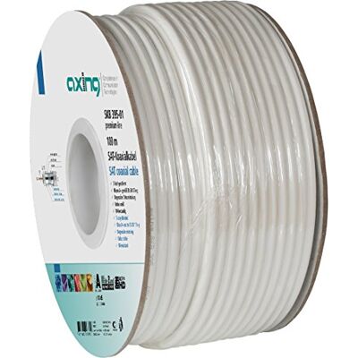 Axing SKB 395-01 Koaxialkabel 3-fach geschirmt für SAT-/BK-Hausinstallation 100 m Ring weiß Axing SKB 395-01 Koaxialkabel 3-fach geschirmt für SAT-/BK-Hausinstallation 100 m Ring weiß