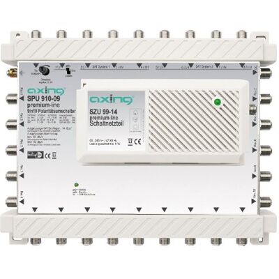 Axing SPU 910-09 SAT-Multischalter 10 Teilnehmer DiSEqC erweiterbar aktiv Quad-tauglich energiesparend (9 x 10) Axing SPU 910-09 SAT-Multischalter 10 Teilnehmer DiSEqC erweiterbar aktiv Quad-tauglich energiesparend (9 x 10)
