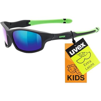 Uvex sportstyle 507 dětské sluneční brýle, černé matné zelené/zelené, jedna velikost Uvex sportstyle 507 dětské sluneční brýle, černé matné zelené/zelené, jedna velikost