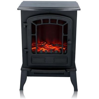 Classic Fire Torino Elektrický krb s topením – elektrické topení 2000 W krbová kamna s topením, spínací panel a časovač elektrický sporák s LED plameny volně stojící černý Classic Fire Torino Elektrický krb s topením – elektrické topení 2000 W krbová kamna s topením, spínací panel a časovač elektrický sporák s LED plameny volně stojící černý