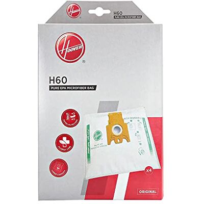 Hoover Sáčky do vysavače H60, originální náhradní díl, mikrovlákno, Pure EPA, systém s aktivním uhlím absorbující zápach, kompatibilní s vysavači Hoover Sáčky do vysavače H60, originální náhradní díl, mikrovlákno, Pure EPA, systém s aktivním uhlím absorbující zápach, kompatibilní s vysavači