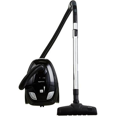 Amazon Basics Vysavač s vakem- VCB35B15C-1J7W-70, výkonný, kompaktní a lehký, pro tvrdé a kobercové podlahy, HEPA filtr, 700 W, 1,5 l, EU, černý Amazon Basics Vysavač s vakem- VCB35B15C-1J7W-70, výkonný, kompaktní a lehký, pro tvrdé a kobercové podlahy, HEPA filtr, 700 W, 1,5 l, EU, černý