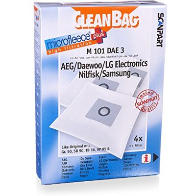 Scanpart CleanBag M 101 DAE 3 Staubbeutel, Weiss/Opulenter Garten, Weiß Scanpart CleanBag M 101 DAE 3 Staubbeutel, Weiss/Opulenter Garten, Weiß