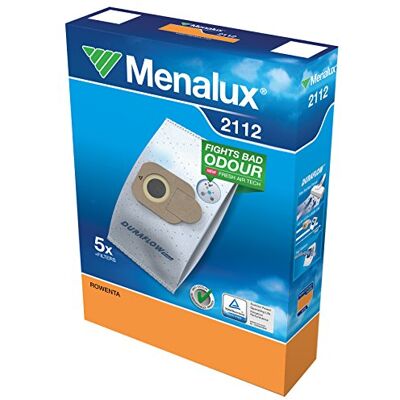 Menalux 2112 sáčků do vysavače pro Rowenta RO 64, RO 6432, RO 63, RO 68 / 5 sáčků do vysavače Duraflow Synthetik, 1 filtr motoru, bílý Menalux 2112 sáčků do vysavače pro Rowenta RO 64, RO 6432, RO 63, RO 68 / 5 sáčků do vysavače Duraflow Synthetik, 1 filtr motoru, bílý