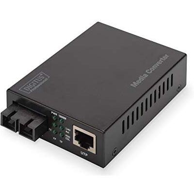 Digitus Převodník médií Multimode Gbit Ethernet RJ45 / SC 850nm vlnová délka až 0,5 km černý Digitus Převodník médií Multimode Gbit Ethernet RJ45 / SC 850nm vlnová délka až 0,5 km černý