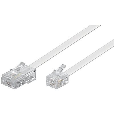 Goobay 93062 telefonní kabel RJ11 konektor na RJ45 konektor plochý kabel RJ11 kabel pro fax DSL Modem VDSL Router Kabel ISDN DSL Kabel bílý 6 m Goobay 93062 telefonní kabel RJ11 konektor na RJ45 konektor plochý kabel RJ11 kabel pro fax DSL Modem VDSL Router Kabel ISDN DSL Kabel bílý 6 m