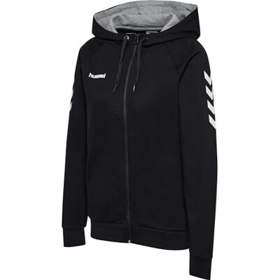 Hummel Dámský bavlněný pulovr s kapucí Hmlgo se zipem, dámský pulovr s kapucí Hummel Dámský bavlněný pulovr s kapucí Hmlgo se zipem, dámský pulovr s kapucí