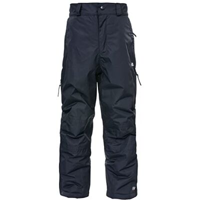 Trespass Dětské teplé polstrované nepromokavé lyžařské kalhoty s kamaškami na kotníky, zipy kotníků a boční ventilací Marvelous, Black, 5/6, UCBTSKE20004_BLK5/6 Trespass Dětské teplé polstrované nepromokavé lyžařské kalhoty s kamaškami na kotníky, zipy kotníků a boční ventilací Marvelous, Black, 5/6, UCBTSKE20004_BLK5/6