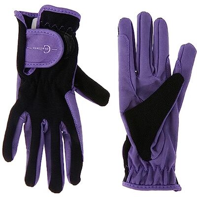 Covalliero Dětské jezdecké rukavice Lilli Black/Purple, velikost L jezdecké rukavice, Covalliero Dětské jezdecké rukavice Lilli Black/Purple, velikost L jezdecké rukavice,