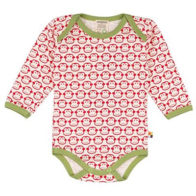 loud + proud Unisex Baby dlouhé, potištěné body, Červená (Tomato To) loud + proud Unisex Baby dlouhé, potištěné body, Červená (Tomato To)