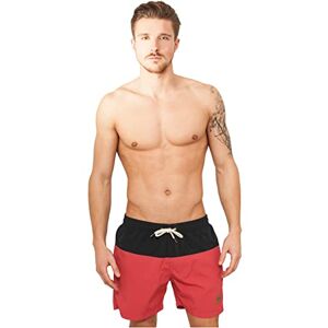 Urban Classics Block Swim Shorts pánské plavky černé Activewear, Basics, Sport, Streetwear, červená, 3XL Urban Classics Block Swim Shorts pánské plavky černé Activewear, Basics, Sport, Streetwear, červená, 3XL