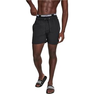 Urban Classics Pánské Two in One Swim Shorts, Blk/Blk/bílá, XXL Urban Classics Pánské Two in One Swim Shorts, Blk/Blk/bílá, XXL