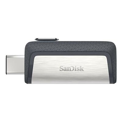 SanDisk Flash disk Ultra Dual USB Flash Drive (USB 3.1, typ C), 128 gb, Stříbrná SanDisk Flash disk Ultra Dual USB Flash Drive (USB 3.1, typ C), 128 gb, Stříbrná