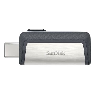 SanDisk Flash disk Ultra Dual USB Flash Drive (USB 3.1, typ C), 64 GB, Stříbrná SanDisk Flash disk Ultra Dual USB Flash Drive (USB 3.1, typ C), 64 GB, Stříbrná