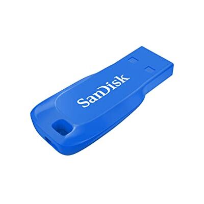 SanDisk SDCZ50C-064G-B35BE 64 GB Cruzer Blade USB 2.0 Flash Drive Electric Blue SanDisk SDCZ50C-064G-B35BE 64 GB Cruzer Blade USB 2.0 Flash Drive Electric Blue