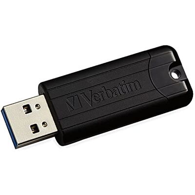 Verbatim USB flash disk PinStripe – 16 GB – rozhraní High-Speed 3.0, externí flash disk s posuvnou funkcí – černý Verbatim USB flash disk PinStripe – 16 GB – rozhraní High-Speed 3.0, externí flash disk s posuvnou funkcí – černý