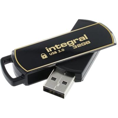 Integral Memory INFD32GB360SEC3.0 USB 3.0 flash disk se softwarem SecureLock černá/zlatá Integral Memory INFD32GB360SEC3.0 USB 3.0 flash disk se softwarem SecureLock černá/zlatá