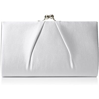 SwankySwans Swanky Swans Mira Satin Classic Frame Bag Clutch, stříbrná (Silver) SwankySwans Swanky Swans Mira Satin Classic Frame Bag Clutch, stříbrná (Silver)