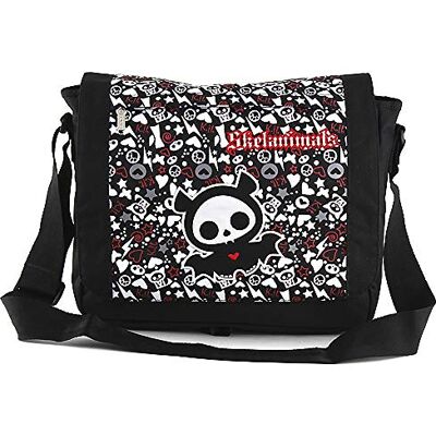 Skelanimals Target Shoulder Bag taška přes rameno, 40 cm, černá (Nero) Skelanimals Target Shoulder Bag taška přes rameno, 40 cm, černá (Nero)