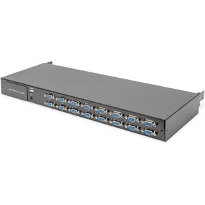 Digitus Modulární KVM přepínač pro konzoly KVM, 16 VGA portů, 16x připojovací kabel k serveru (VGA, USB, PS/2), kaskádovatelný, černý Digitus Modulární KVM přepínač pro konzoly KVM, 16 VGA portů, 16x připojovací kabel k serveru (VGA, USB, PS/2), kaskádovatelný, černý