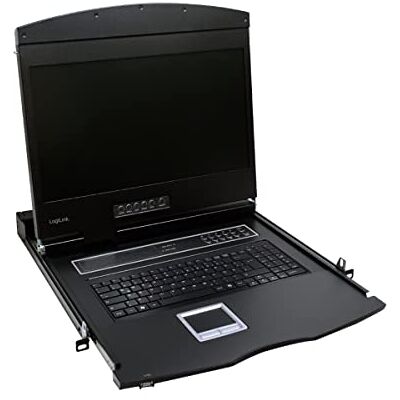 Logilink Professional LC902GE LCD KVM konzole s 48,26 cm (19 palců) TFT monitor a klávesnicí (DE) pro server/síťovou skříňku, černá Logilink Professional LC902GE LCD KVM konzole s 48,26 cm (19 palců) TFT monitor a klávesnicí (DE) pro server/síťovou skříňku, černá