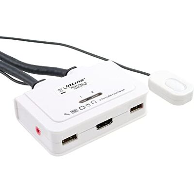 InLine 62612I KVM Switch, 2násobný, HDMI, USB, s audio, integr. kabel InLine 62612I KVM Switch, 2násobný, HDMI, USB, s audio, integr. kabel