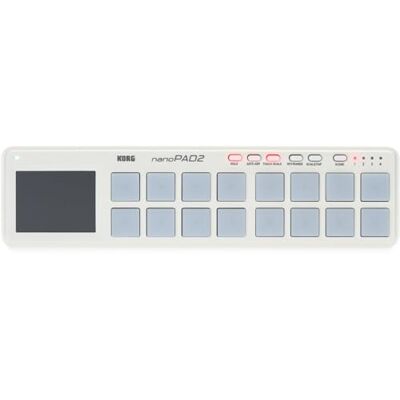 Korg Nano PAD2 Slim-Line USB-MIDI podložky, bílé Korg Nano PAD2 Slim-Line USB-MIDI podložky, bílé