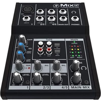 Mackie Mix5 analogový 5kanálový kompaktní mixážní pult s 2pásmovým EQ Mackie Mix5 analogový 5kanálový kompaktní mixážní pult s 2pásmovým EQ