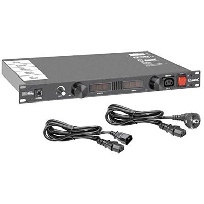 Adam Hall 19" Parts PCL 10 PRO Power Conditioner s voltovým a ampérmetremremem; displejem a osvětlením regálu Adam Hall 19" Parts PCL 10 PRO Power Conditioner s voltovým a ampérmetremremem; displejem a osvětlením regálu