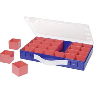hünersdorff Krabička na sortiment PP Premium s 24 úložnými boxy držadlo stabilní třídicí box pro šrouby a jiné malé díly vyjímatelné vložky 22,5 x 33,5 x 5,5 cm, modrá hünersdorff Krabička na sortiment PP Premium s 24 úložnými boxy držadlo stabilní třídicí box pro šrouby a jiné malé díly vyjímatelné vložky 22,5 x 33,5 x 5,5 cm, modrá