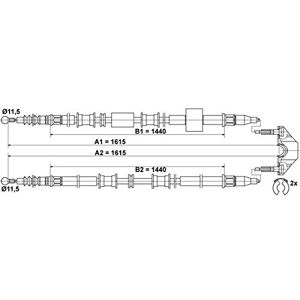 ATE 24.3727-0779.2 Seilzug, Feststellbremse ATE 24.3727-0779.2 Seilzug, Feststellbremse