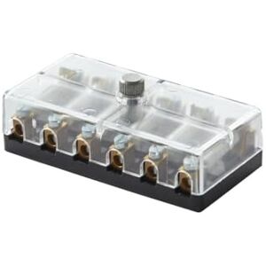 HELLA 8JD 002 291-211 pojistná krabice 6pólová 8A čirá konektor: šroubovací kontakt HELLA 8JD 002 291-211 pojistná krabice 6pólová 8A čirá konektor: šroubovací kontakt