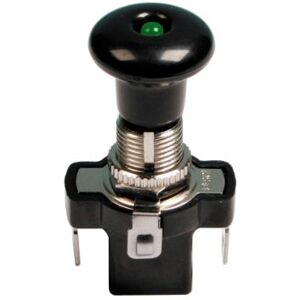 Pilot LA_45571 Druck-Zugschalter mit grüner LED, 12V, 10A Pilot LA_45571 Druck-Zugschalter mit grüner LED, 12V, 10A
