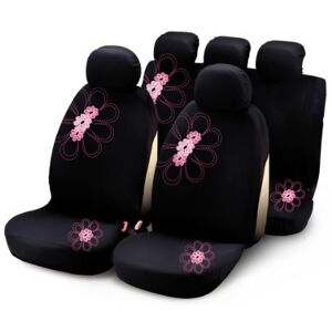 Bottari Italy Bottari 29016 Sitzbezüge My Spring Flower mit Pinken Blumen, 9 Teile, Schwarz Bottari Italy Bottari 29016 Sitzbezüge My Spring Flower mit Pinken Blumen, 9 Teile, Schwarz