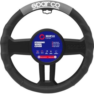 Sparco SPC1111GR Universal Car Steering Wheel Cover, Black/Light Blue Sparco SPC1111GR Universal Car Steering Wheel Cover, Black/Light Blue