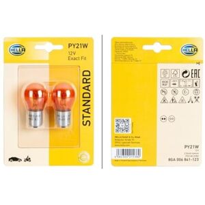 HELLA Žárovka 8GA 006 841-123 PY21W standardní 12 V 21 W Provedení patice: BAU15s blistr množství: 2 HELLA Žárovka 8GA 006 841-123 PY21W standardní 12 V 21 W Provedení patice: BAU15s blistr množství: 2