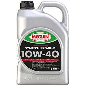 Meguin Megol Syntech Premium SAE 10W-40 5 L minerální motorový olej výr. č.: 4338 Meguin Megol Syntech Premium SAE 10W-40 5 L minerální motorový olej výr. č.: 4338