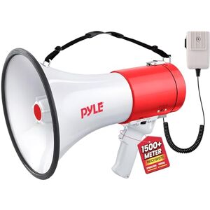 Pyle Megafon se sirénou, signální roh – Siren megafon pro děti a dospělé dosah 50 W až 1100 m, skládací megafon s mikrofonem a opakovaně použitelná baterie, skládací ruční siréna Pyle Megafon se sirénou, signální roh – Siren megafon pro děti a dospělé dosah 50 W až 1100 m, skládací megafon s mikrofonem a opakovaně použitelná baterie, skládací ruční siréna