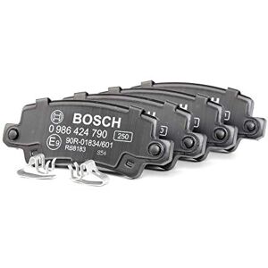 Bosch BP931 zadní brzdové destičky do auta kvalita pro tiché brzdění s minimálním množstvím prachu certifikováno ECE-R90 bez mědi 1 sada se 4 brzdovými destičkami Bosch BP931 zadní brzdové destičky do auta kvalita pro tiché brzdění s minimálním množstvím prachu certifikováno ECE-R90 bez mědi 1 sada se 4 brzdovými destičkami