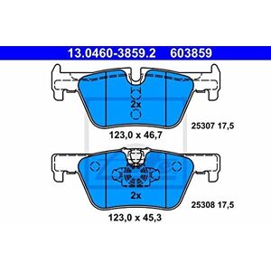 ATE 13. 0460-3859. 2 sada brzdových destiček, kotoučová brzda, černá ATE 13. 0460-3859. 2 sada brzdových destiček, kotoučová brzda, černá