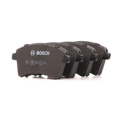 Bosch BP1222 přední brzdové destičky do auta kvalita pro tiché brzdění s minimálním množstvím prachu certifikace ECE-R90 bez mědi 1 sada se 4 brzdovými destičkami s příslušenstvím Bosch BP1222 přední brzdové destičky do auta kvalita pro tiché brzdění s minimálním množstvím prachu certifikace ECE-R90 bez mědi 1 sada se 4 brzdovými destičkami s příslušenstvím