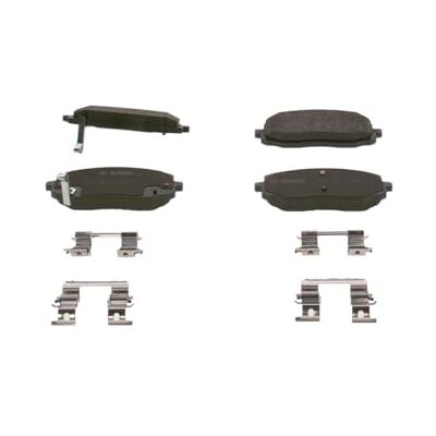 Bosch BP974 Auto Bremsbeläge vorne -Qualität für leises Bremsen mit wenig Staub ECE-R90 zertifiziert kupferfrei 1 Set mit 4 Bremsbelägen Mit Zubehör Bosch BP974 Auto Bremsbeläge vorne -Qualität für leises Bremsen mit wenig Staub ECE-R90 zertifiziert kupferfrei 1 Set mit 4 Bremsbelägen Mit Zubehör