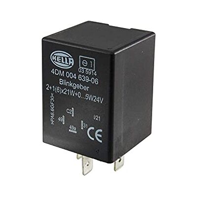 HELLA 4DM 004 639-061 Blikač 24 V 4pólový montáž elektronický s držákem HELLA 4DM 004 639-061 Blikač 24 V 4pólový montáž elektronický s držákem