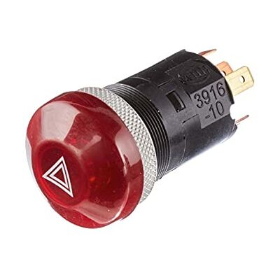 HELLA 6HF 003 916-107 spínač výstražných světel traktor ovládání tlaku 24 V montáž halogen osvětlení spínače: červené se žárovkou HELLA 6HF 003 916-107 spínač výstražných světel traktor ovládání tlaku 24 V montáž halogen osvětlení spínače: červené se žárovkou