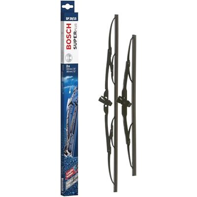 Bosch Stěrače Super Plus SP20/15, délka: 500mm/380mm − sada pro čelní sklo pouze pro vozidla s pravostranným řízením (UK) Bosch Stěrače Super Plus SP20/15, délka: 500mm/380mm − sada pro čelní sklo pouze pro vozidla s pravostranným řízením (UK)