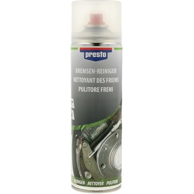 Presto Čistič brzd 500 ml, silný čisticí výkon, odstraňuje olej, mastnotu, nečistoty, beze zbytků, optimální pro brzdové systémy, rychleschnoucí, bez acetonu Presto Čistič brzd 500 ml, silný čisticí výkon, odstraňuje olej, mastnotu, nečistoty, beze zbytků, optimální pro brzdové systémy, rychleschnoucí, bez acetonu