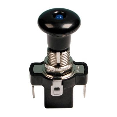 Lampa Pilot LA_45572 Tlakový tah spínač s modrým LED, 12 V, 10 A Lampa Pilot LA_45572 Tlakový tah spínač s modrým LED, 12 V, 10 A