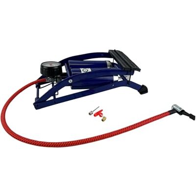 Sakura Nožní pumpa PG270TWN, 2 válce, s tlakoměrem, modrá Sakura Nožní pumpa PG270TWN, 2 válce, s tlakoměrem, modrá