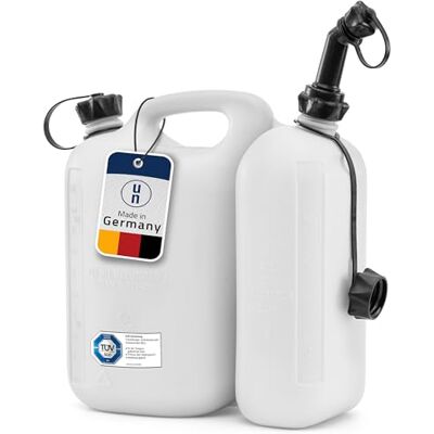 hünersdorff 824900 ECO / dvojitý kanystr / kombinovaný kanystr na palivo a olej se dvěma plnicími systémy, 5,5 + 3 litry, homologace UN, Made in Germany hünersdorff 824900 ECO / dvojitý kanystr / kombinovaný kanystr na palivo a olej se dvěma plnicími systémy, 5,5 + 3 litry, homologace UN, Made in Germany